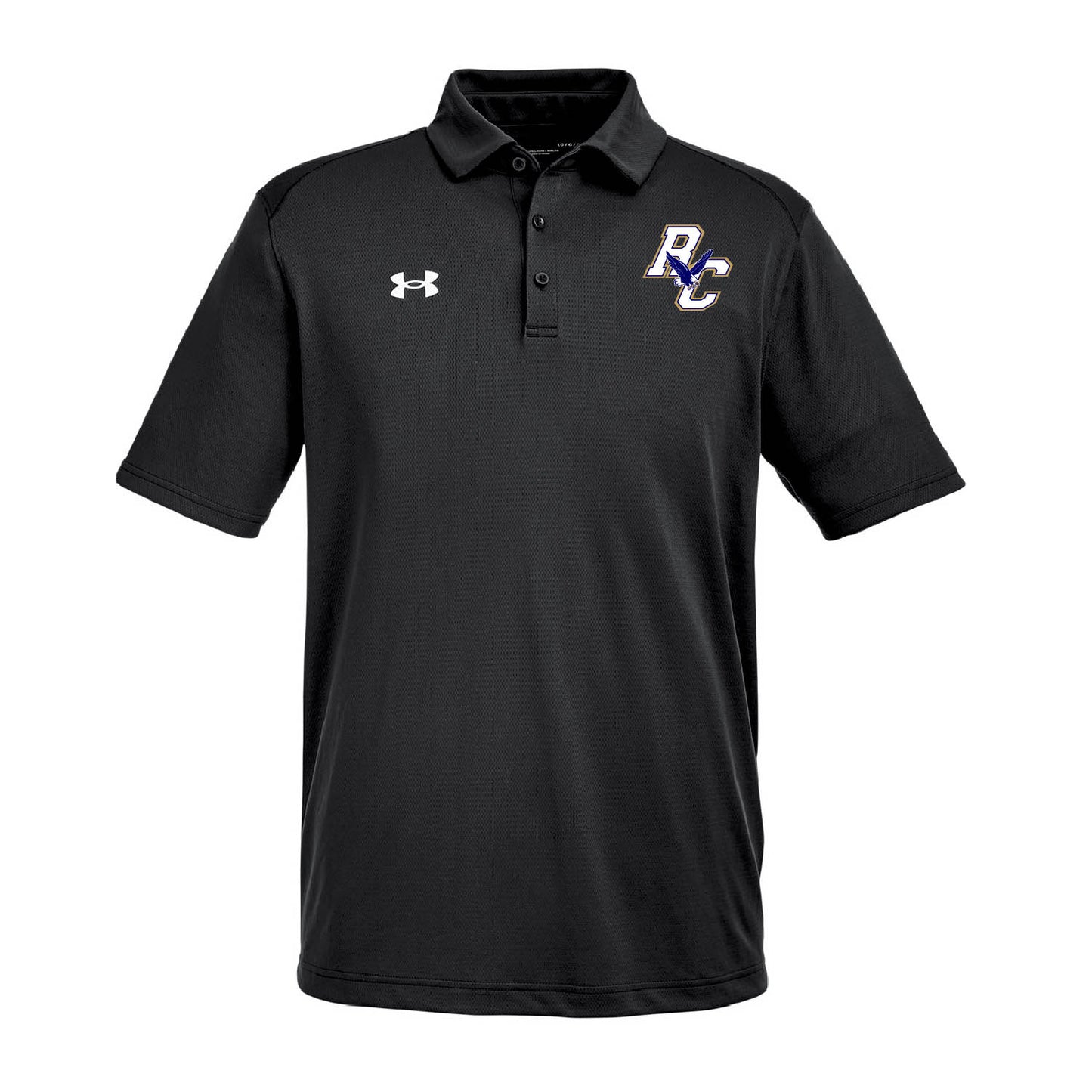 Rejoice Eagles - Embroidered Rejoice Christian Eagles Logo - Under Armour Tech Polo (Black)
