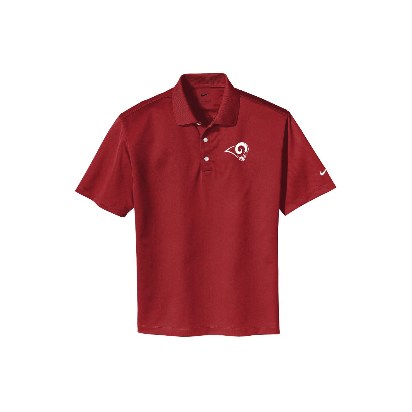 Owasso Rams - Embroidered Ram - Nike Mens Drifit Polo (Cardinal)