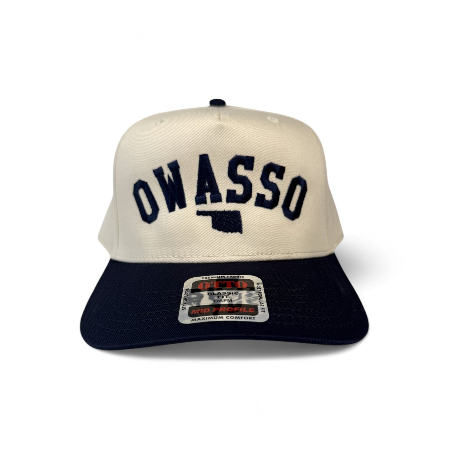 Owasso Oklahoma - Embroidered Arch and State Design - Otto 5-Panel Snapback Hat