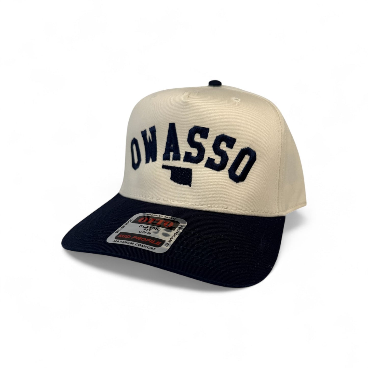 Owasso Oklahoma - Embroidered Arch and State Design - Otto 5-Panel Snapback Hat