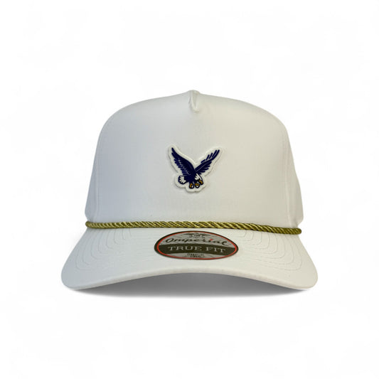 Rejoice Eagles - 3D Rubber Patch Fly Eagle - Imperial Rope Hat (White/Gold)