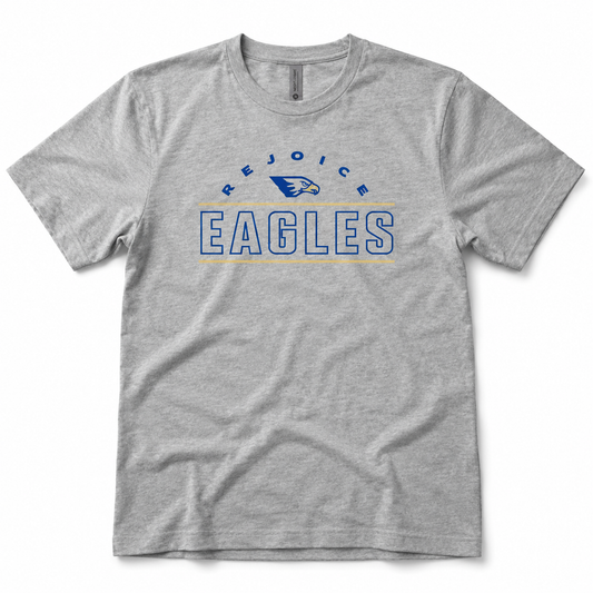 Rejoice Eagles - Screen Print Arched Block Tee