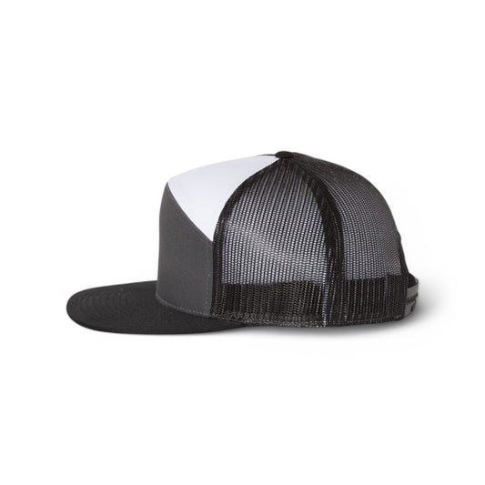 Rejoice Eagles - Embroidered Athletic Eagle - Richardson 7 Panel Flatbill Snapback Hat (White/Gray/Black)