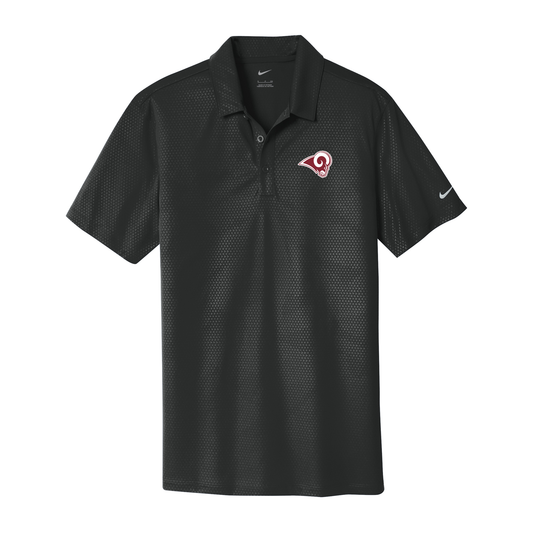 Owasso Rams - Embroidered Ram - Nike Mens Dri-FIT Tri-Blade Polo (Black)