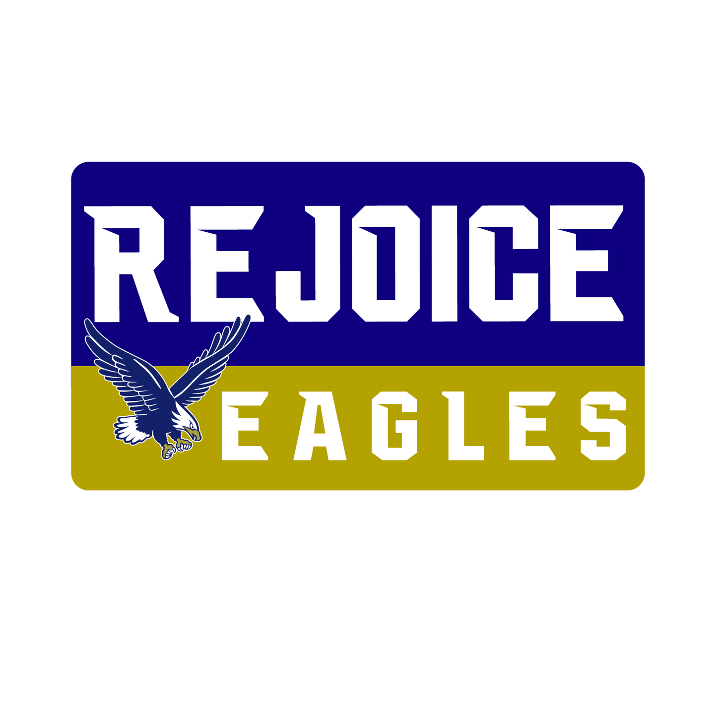 Rejoice Eagles- Rejoice Eagles Stacked Fly Eagle Sticker