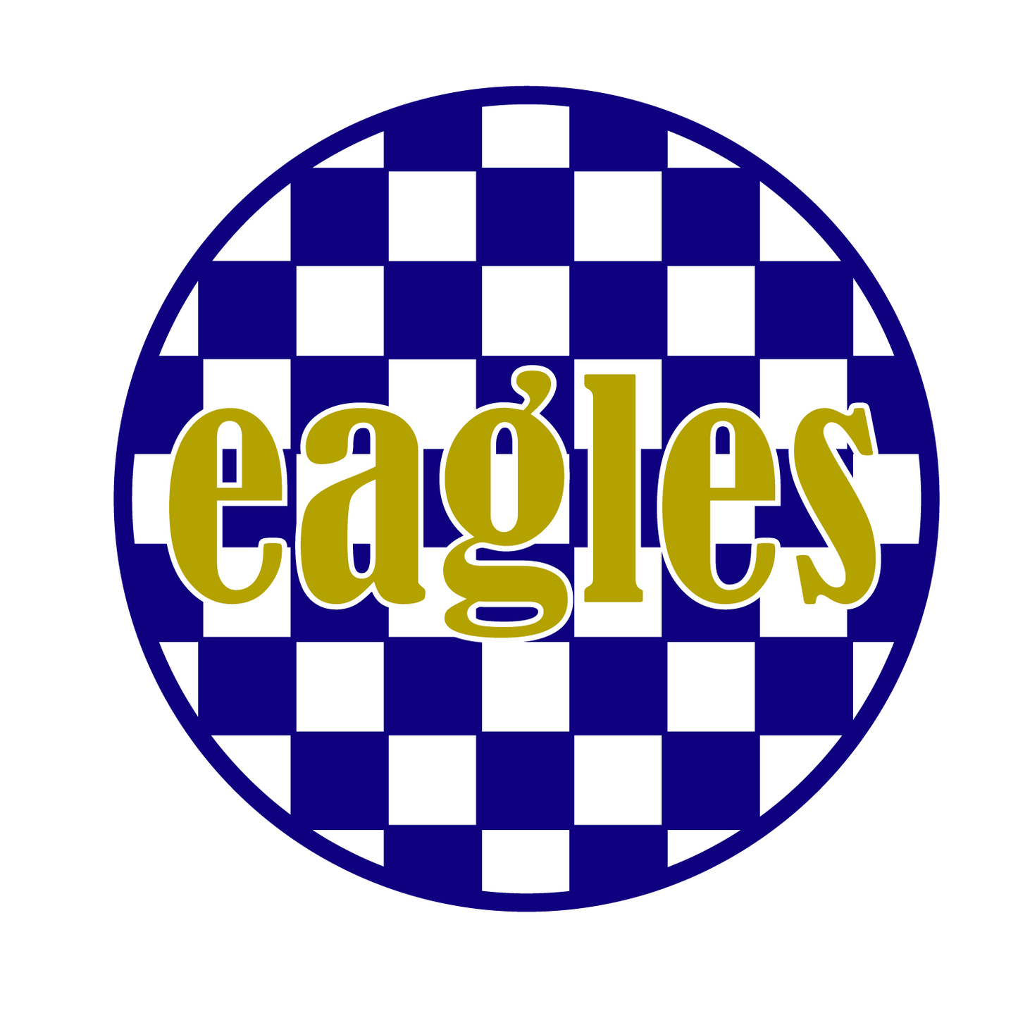 Rejoice Eagles - Eagles Checkered Circle Sticker