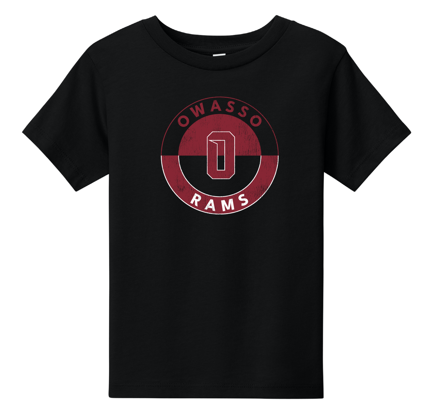 Owasso Rams - Digital Transfer Owasso O Circle Distressed - Toddler Tee