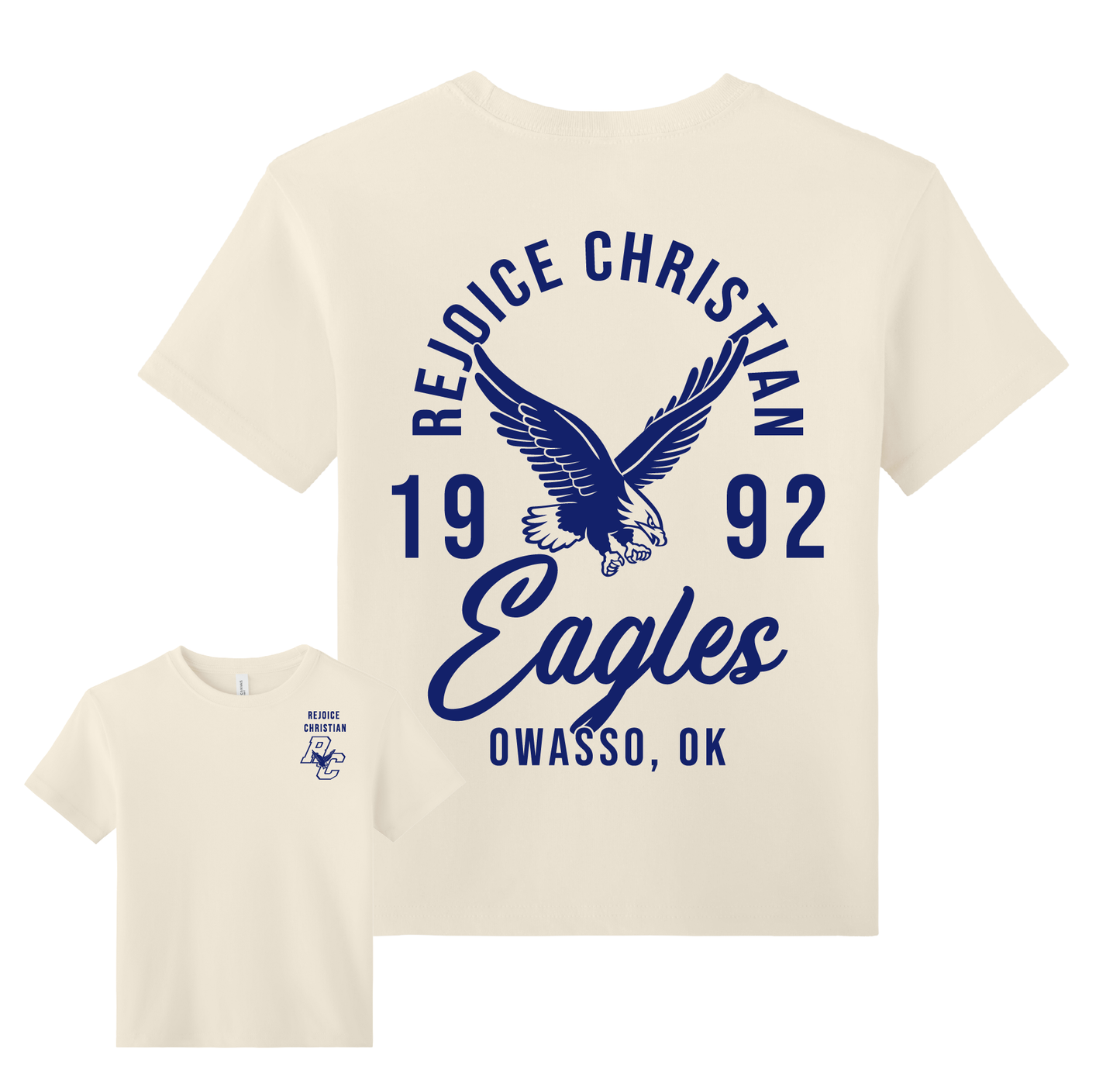 Rejoice Eagles - Screen Print Rejoice Legacy - Youth Heavyweight Tee (Natural)