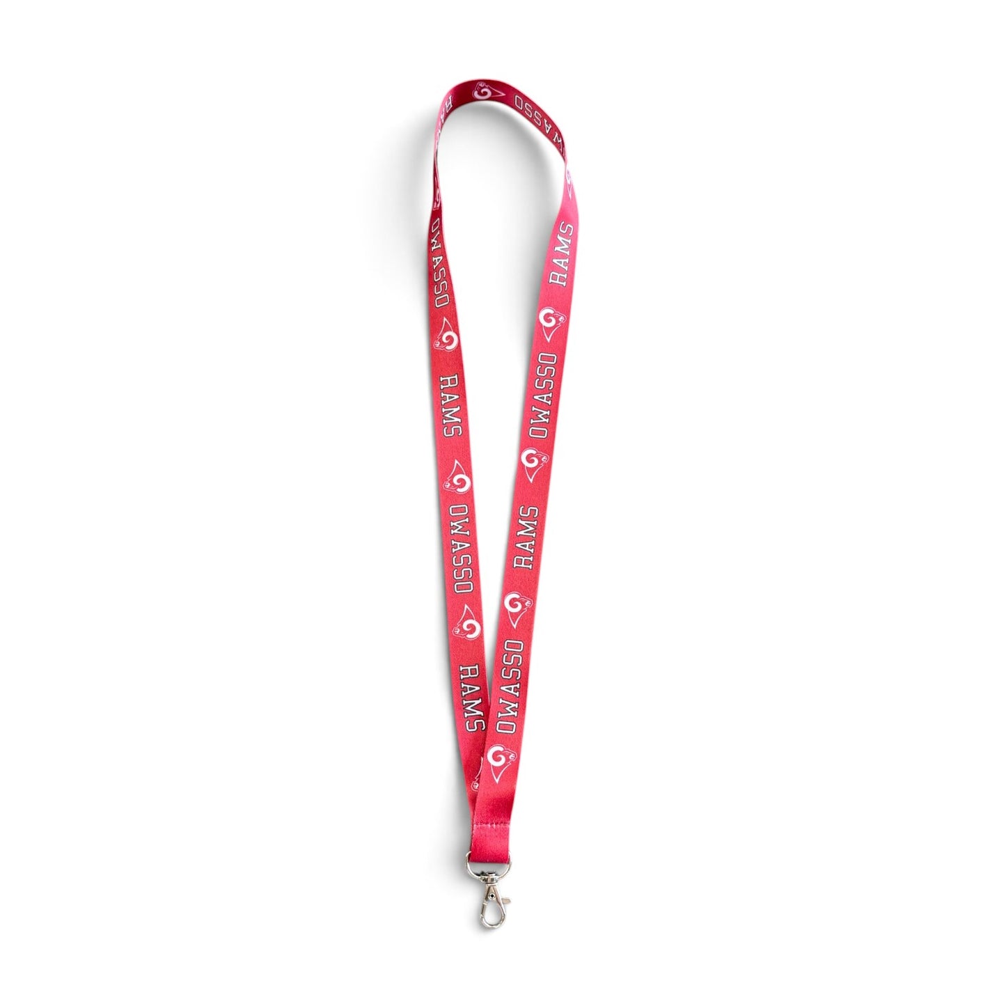 Owasso Rams - Owasso Rams Single Clip Lanyard (Cardinal)
