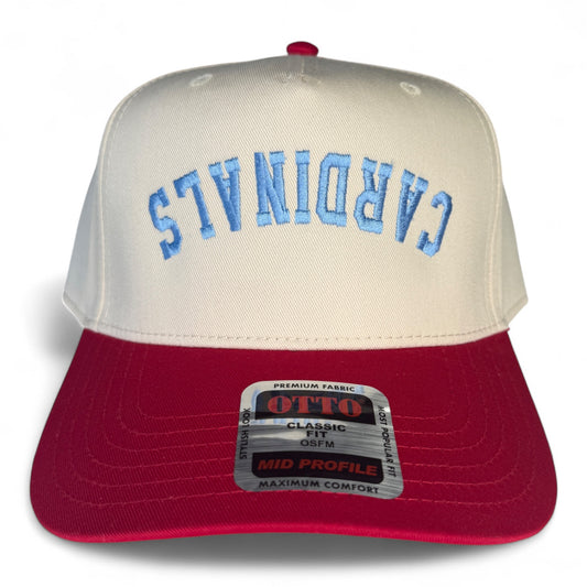 Collinsville Cardinals - Embroidered Upside Down Cardinals Arched Text - Otto Snapback Hat