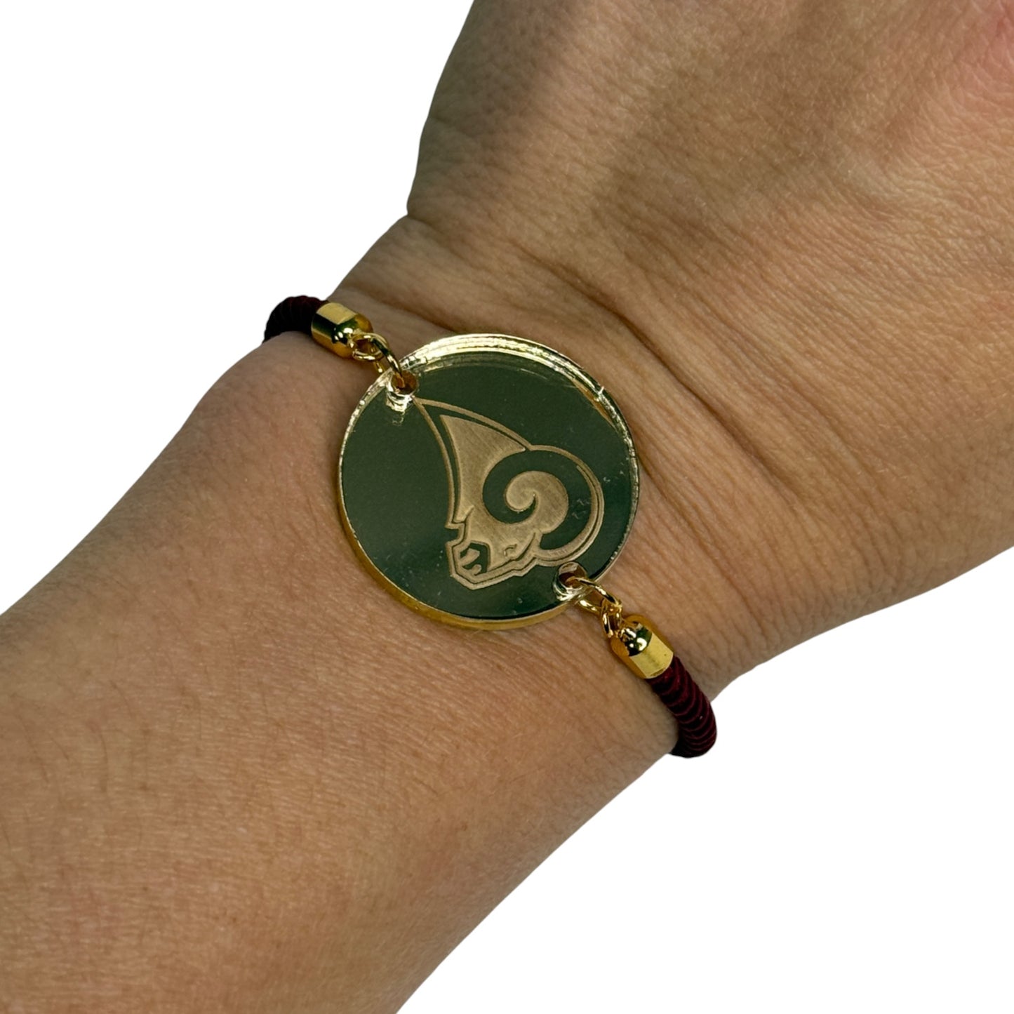 Owasso Rams - Ram Logo Acrylic Corded Rope - Bracelet