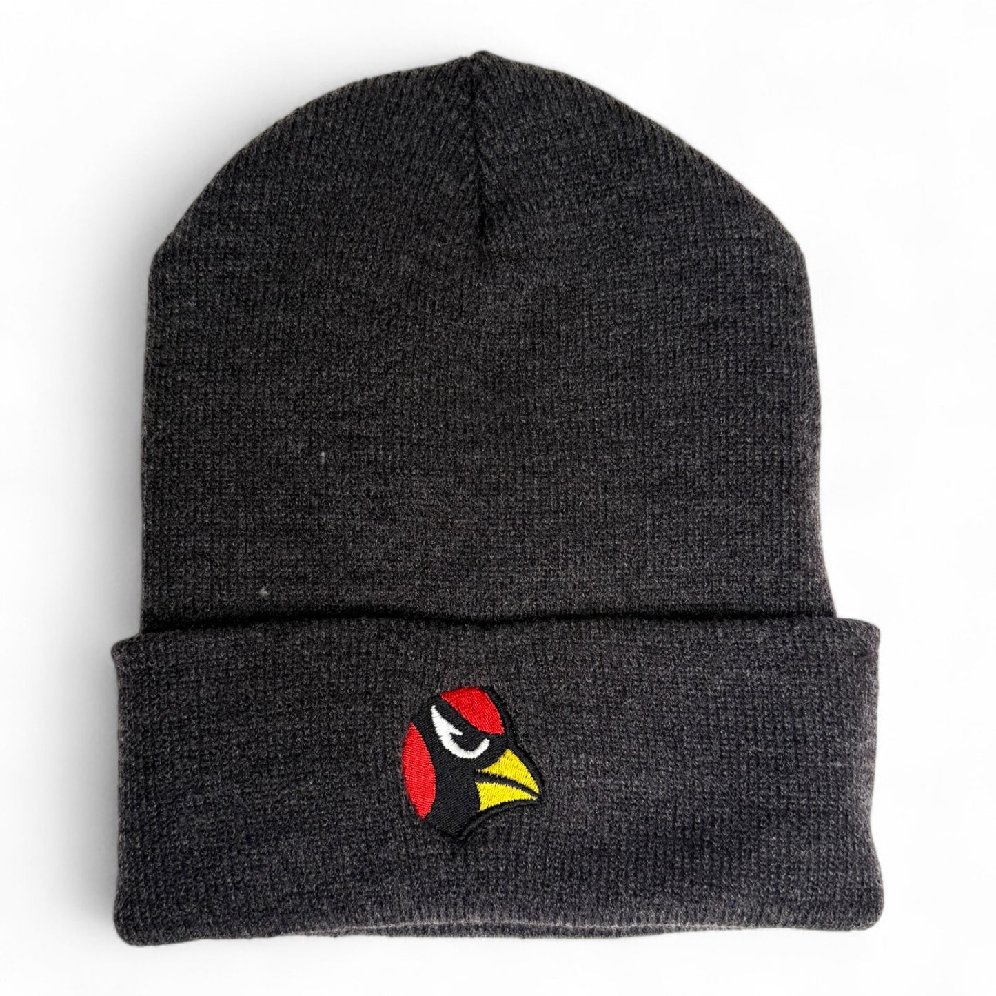 Collinsville Cardinals- Embroidered Circle Cardinal - Cuffed Beanie Hat