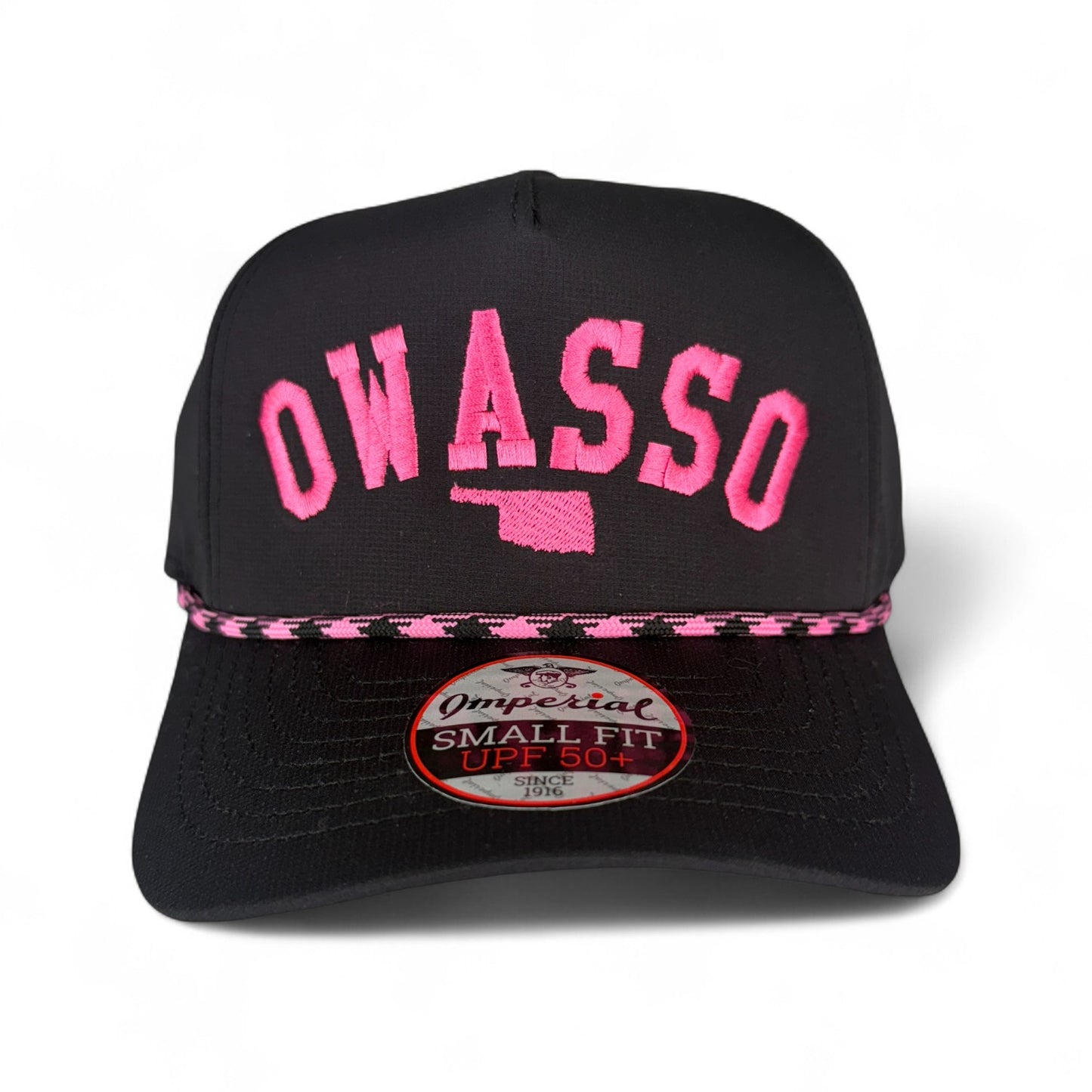 Owasso Oklahoma - Embroidered Arch and State Design - Ladies Imperial Rope Hat