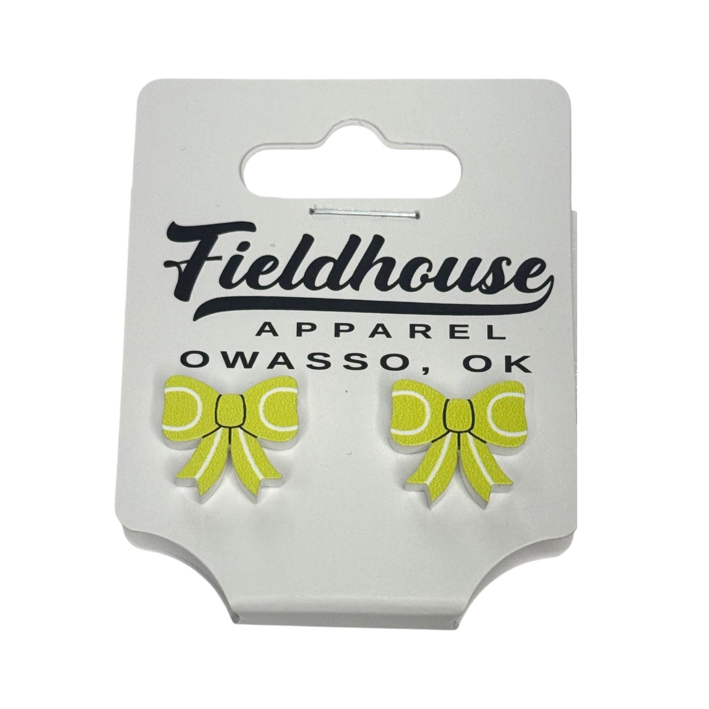 Tennis Bow Stud Earrings