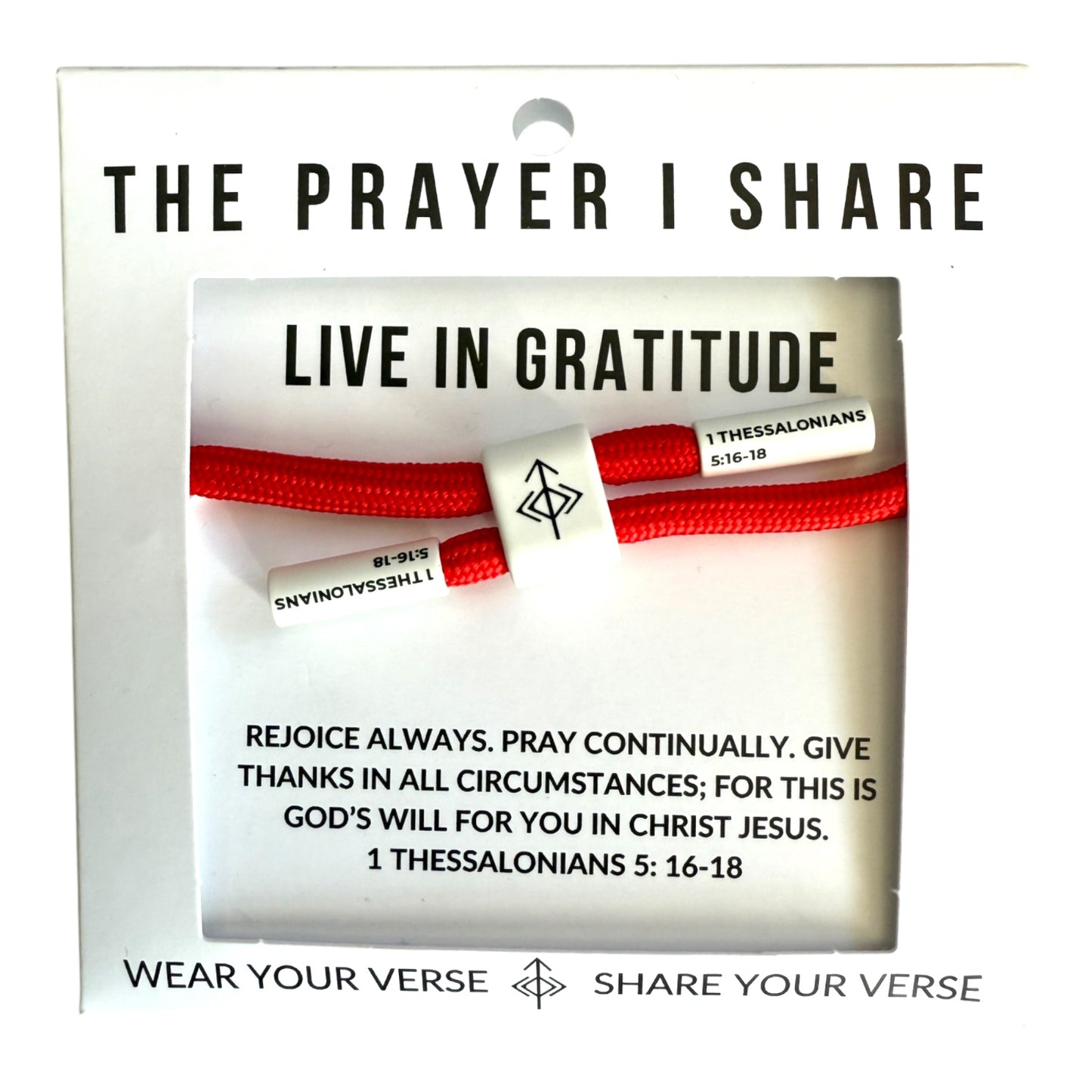 Live in Gratitude Christian Cord Bracelet