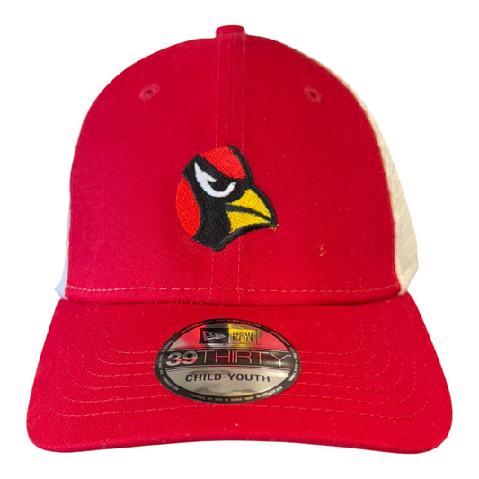 Collinsville Cardinals - Embroidered Circle Cardinal- Youth New Era Flexfit Hat