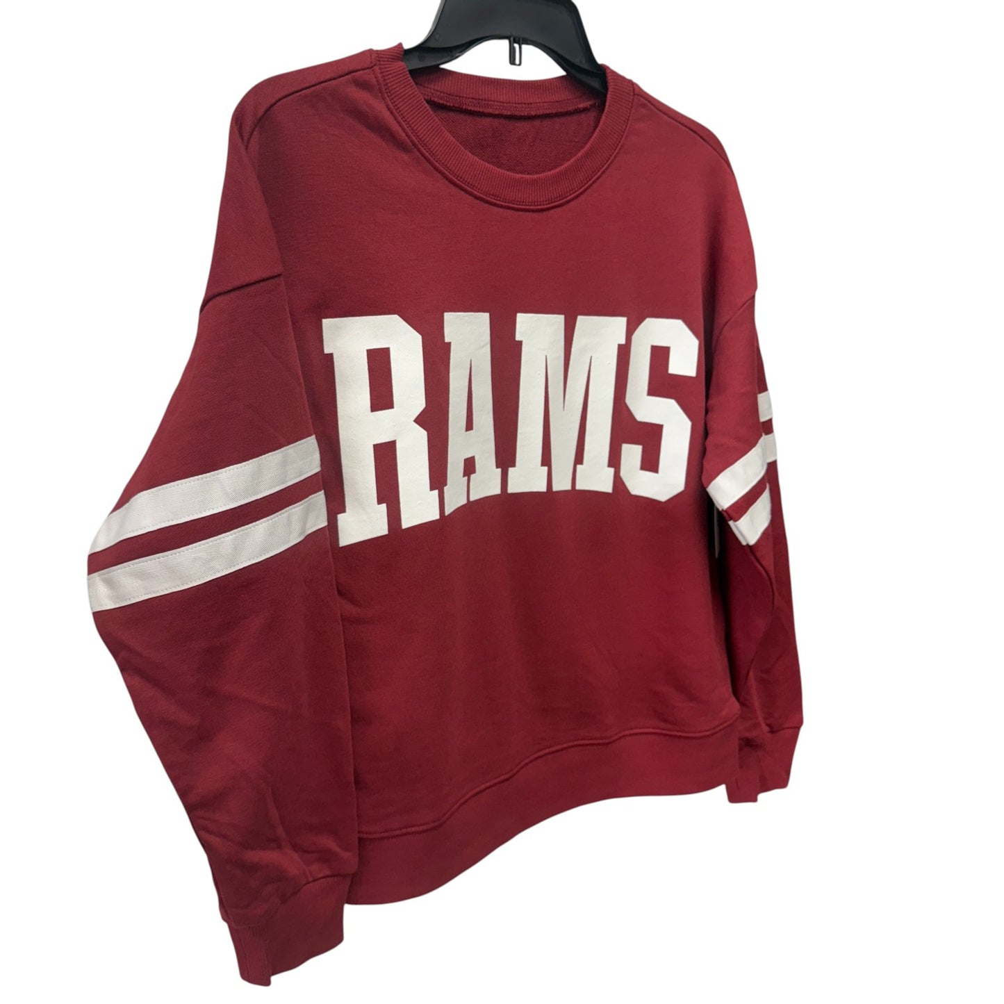 Owasso Rams - Screenprint Rams Varsity Block - Varsity Stripe Sweatshirt