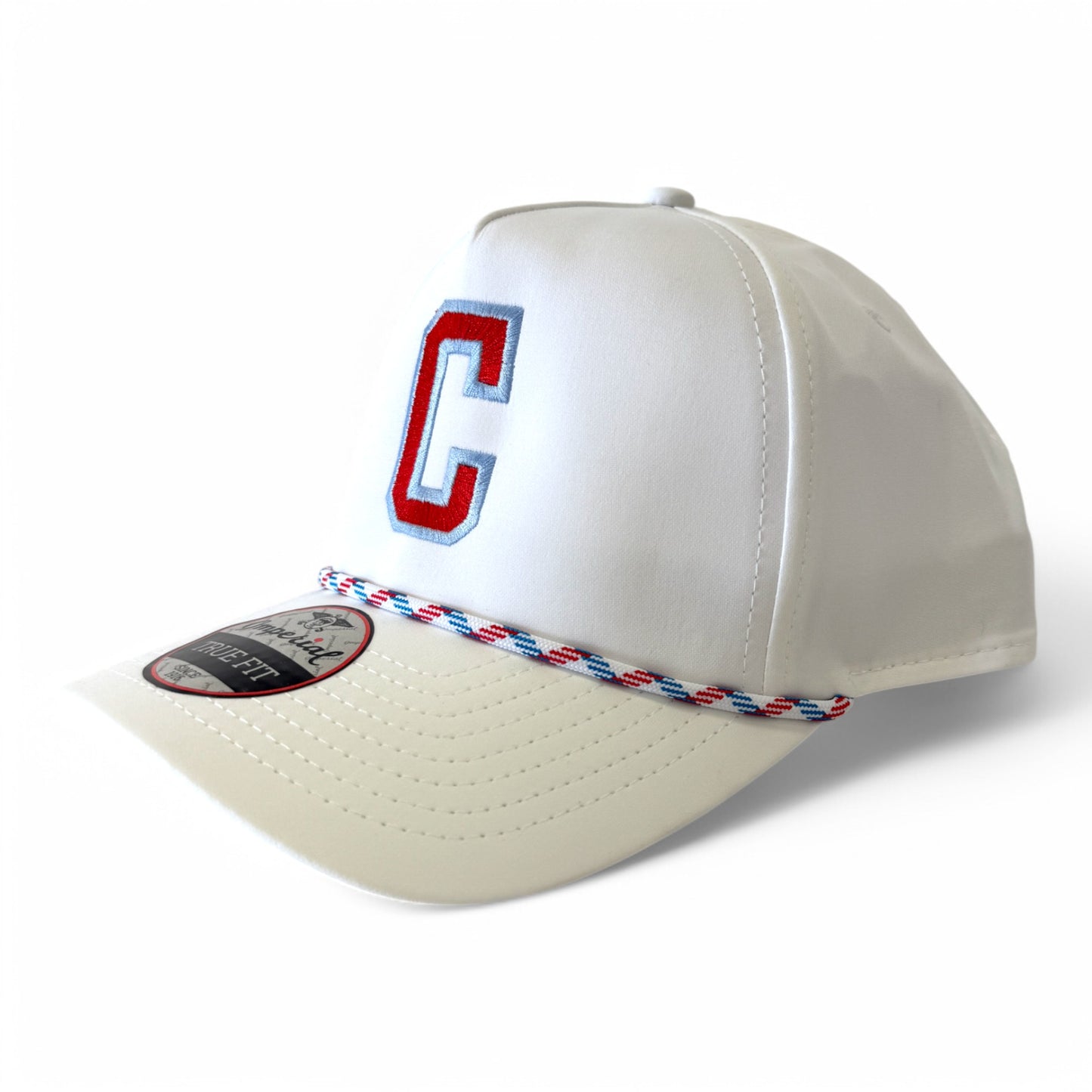Collinsville Cardinals - Embroidered C - Imperial Rope Hat ( White/Blue/Red)