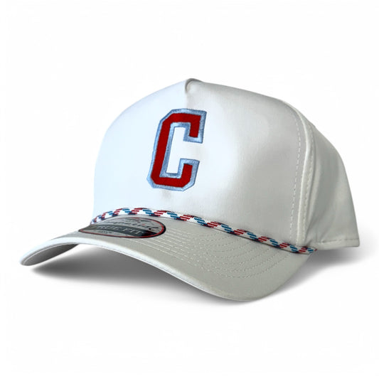 Collinsville Cardinals - Embroidered C - Imperial Rope Hat ( White/Blue/Red)