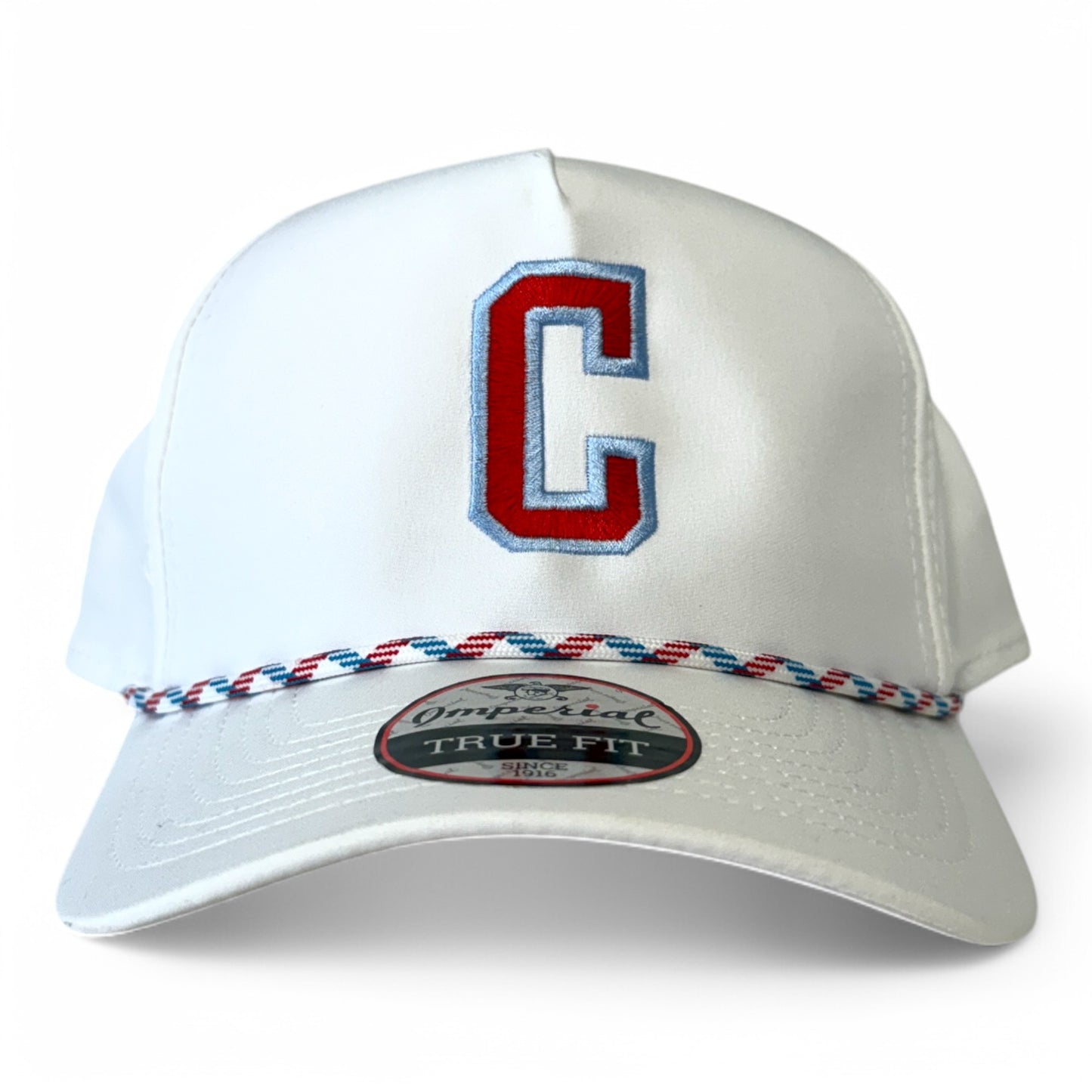 Collinsville Cardinals - Embroidered C - Imperial Rope Hat ( White/Blue/Red)