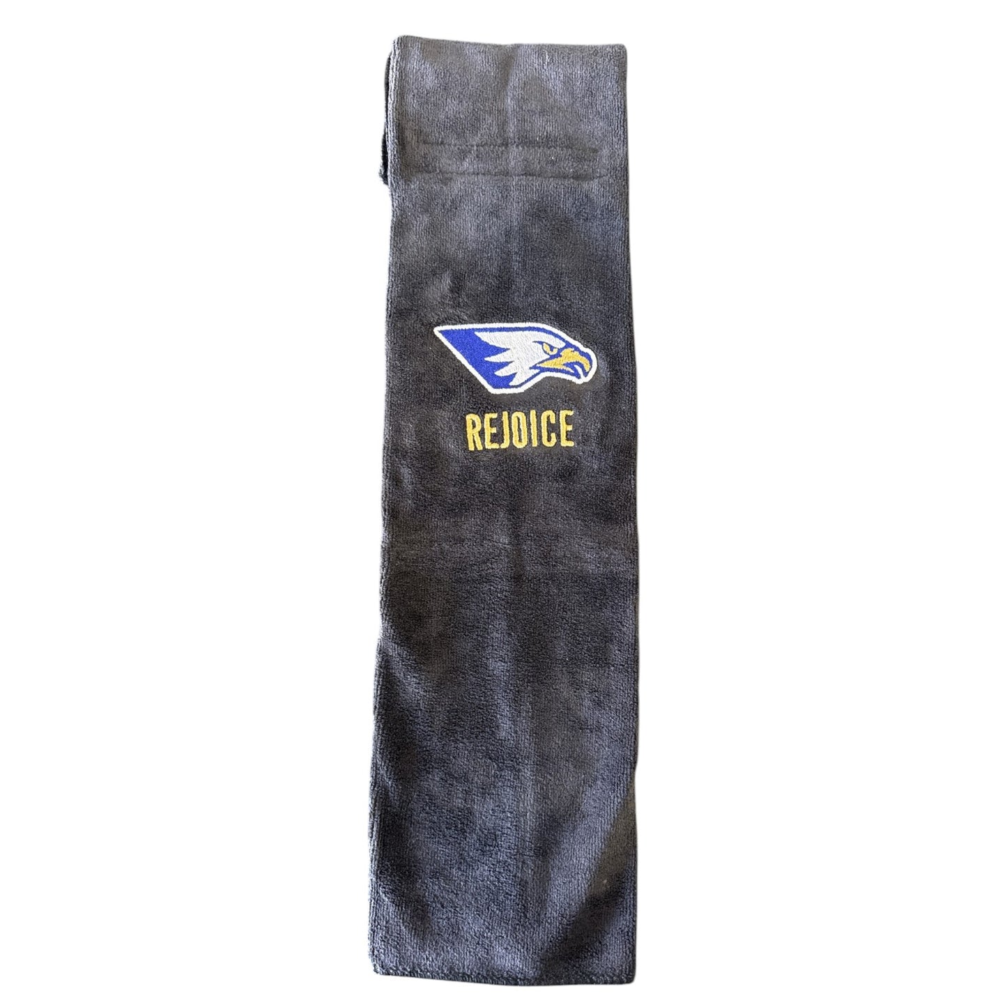 Rejoice Eagles - Embroidered Athletic Eagle Rejoice - Football Towel (Black)