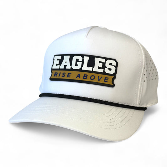 Rejoice Eagles - 3D Rubber Patch Eagles Rise Above - Perforated Rope Hat