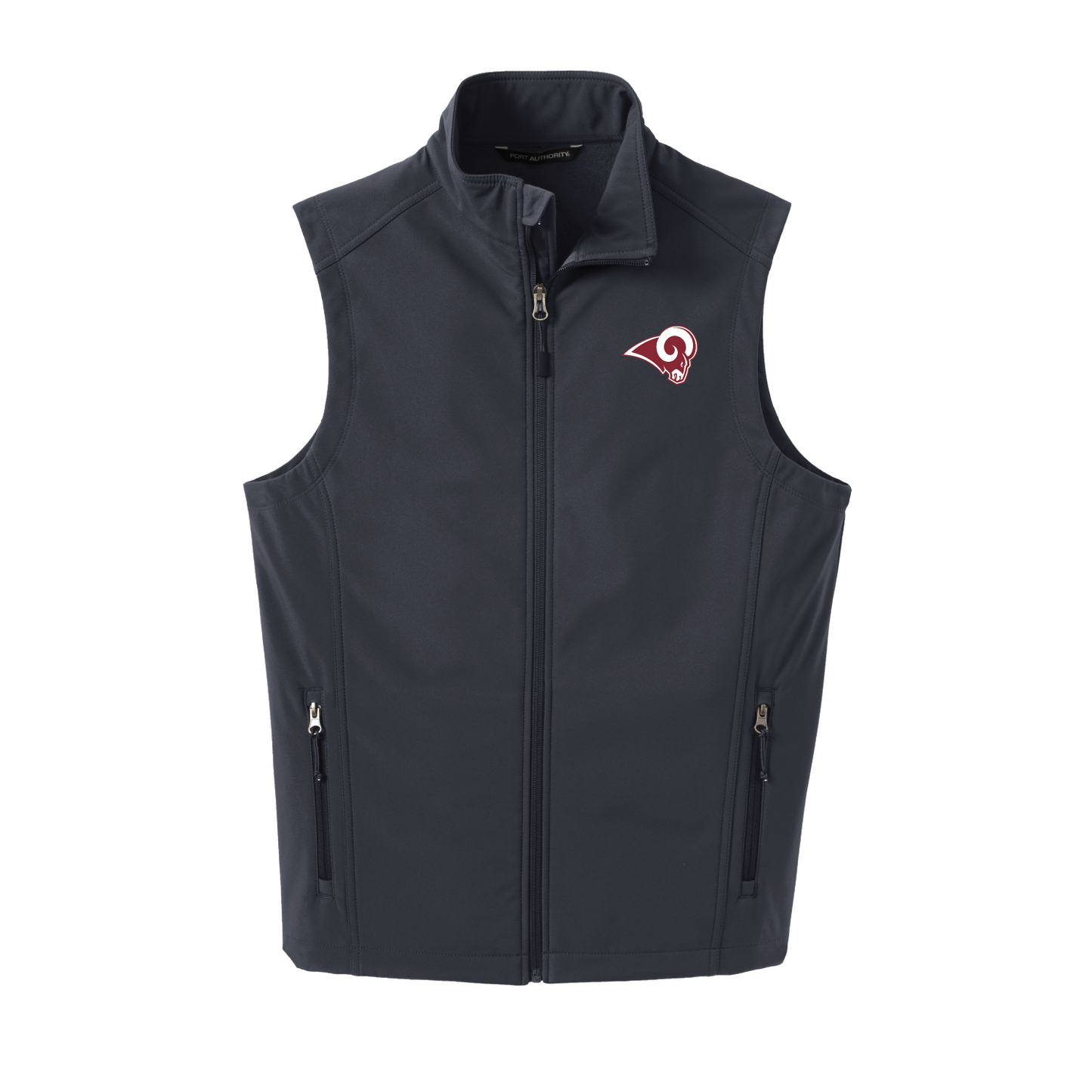 Owasso Rams - Embroidered Ram - Mens Soft Shell Vest (Gray)