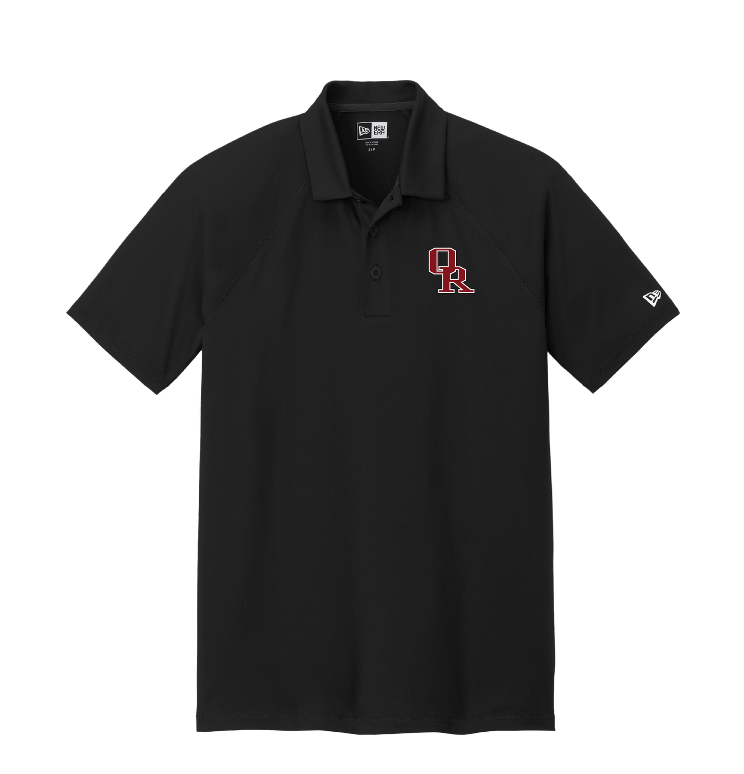 Owasso Rams - Embroidered Interlocking OR - New Era Polo (Black)