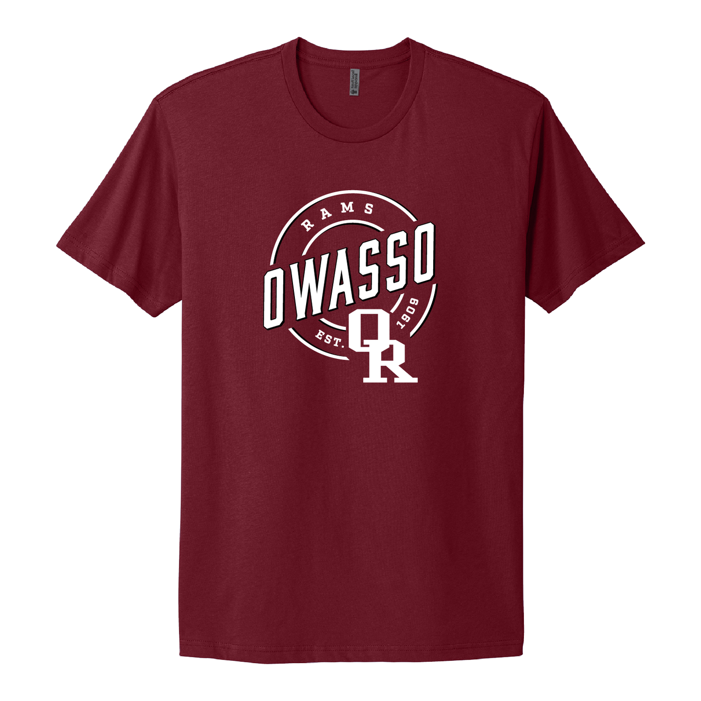 Owasso Rams – Screen Print Vintage OR Circle Tee – Youth