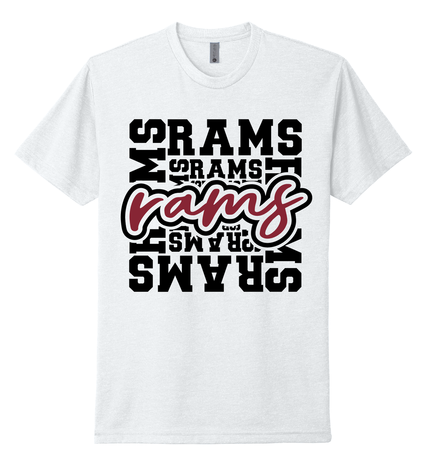 Owasso Rams - Screen Print Rams Subway - Tee (White)