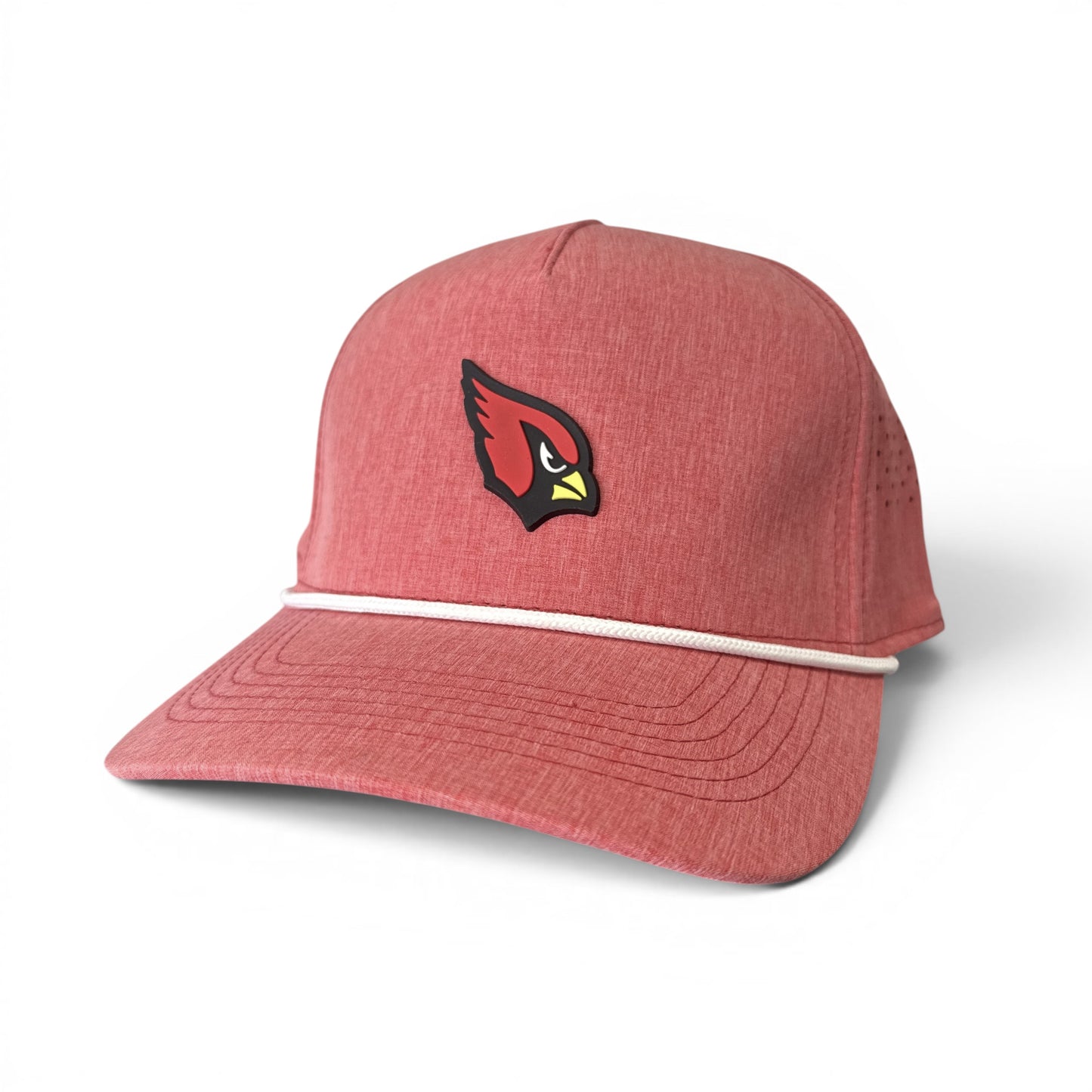Collinsville Cardinals - 3D Rubber Patch Cardinal Icon - Perforated Rope Hat (Red)