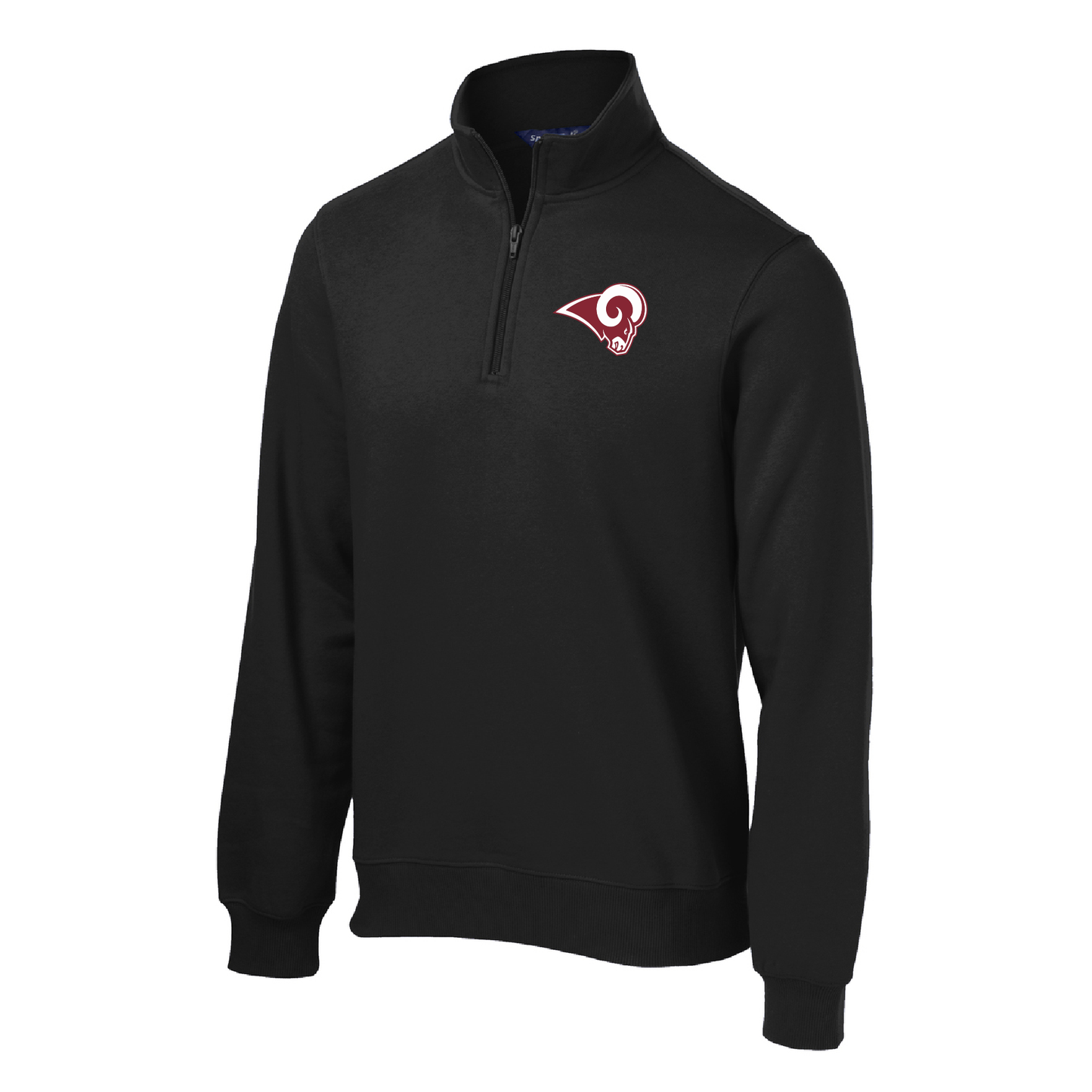 Owasso Rams - Embroidered Ram Logo - 1/4-Zip Sweatshirt