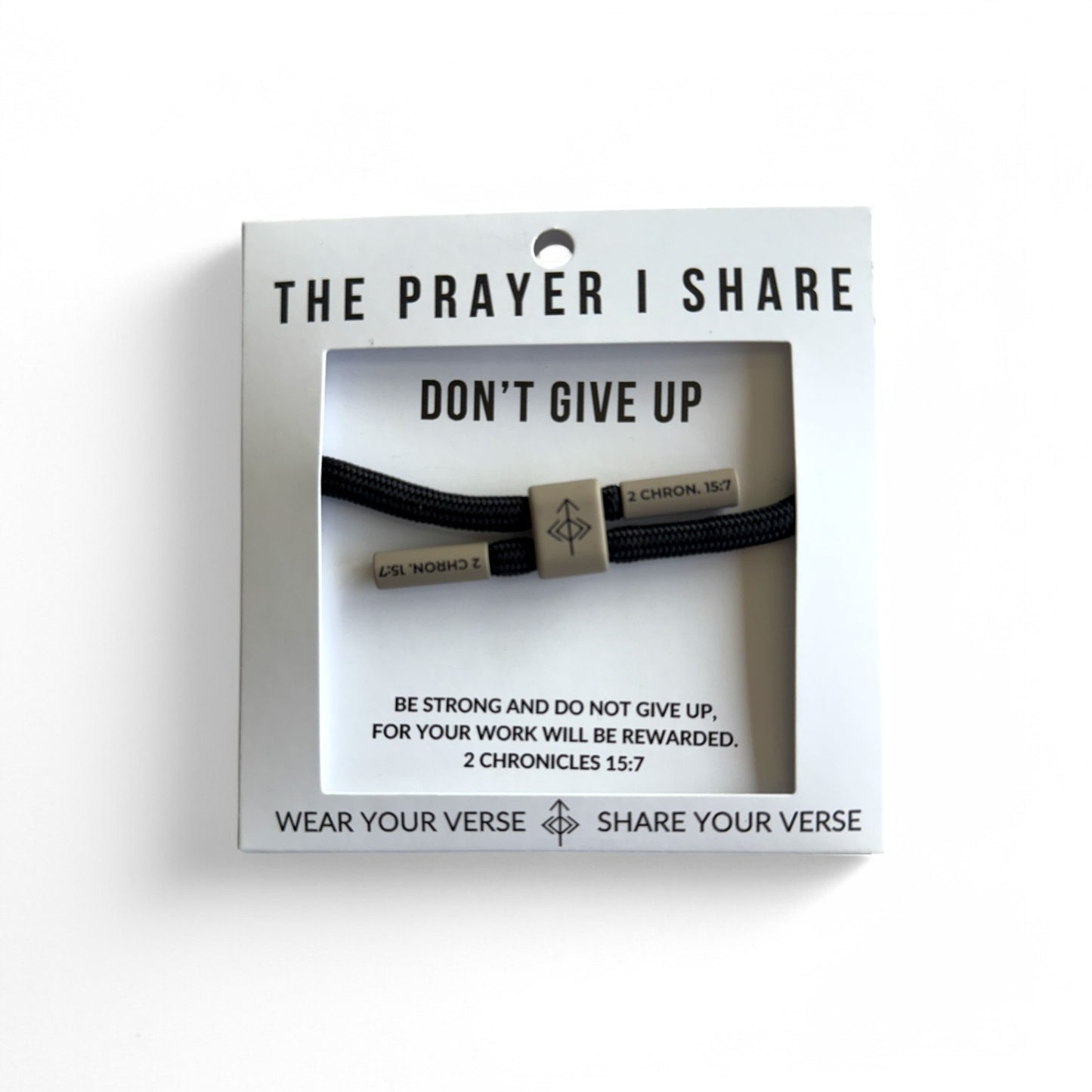 DON'T GIVE UP Christian Cord Bracelet