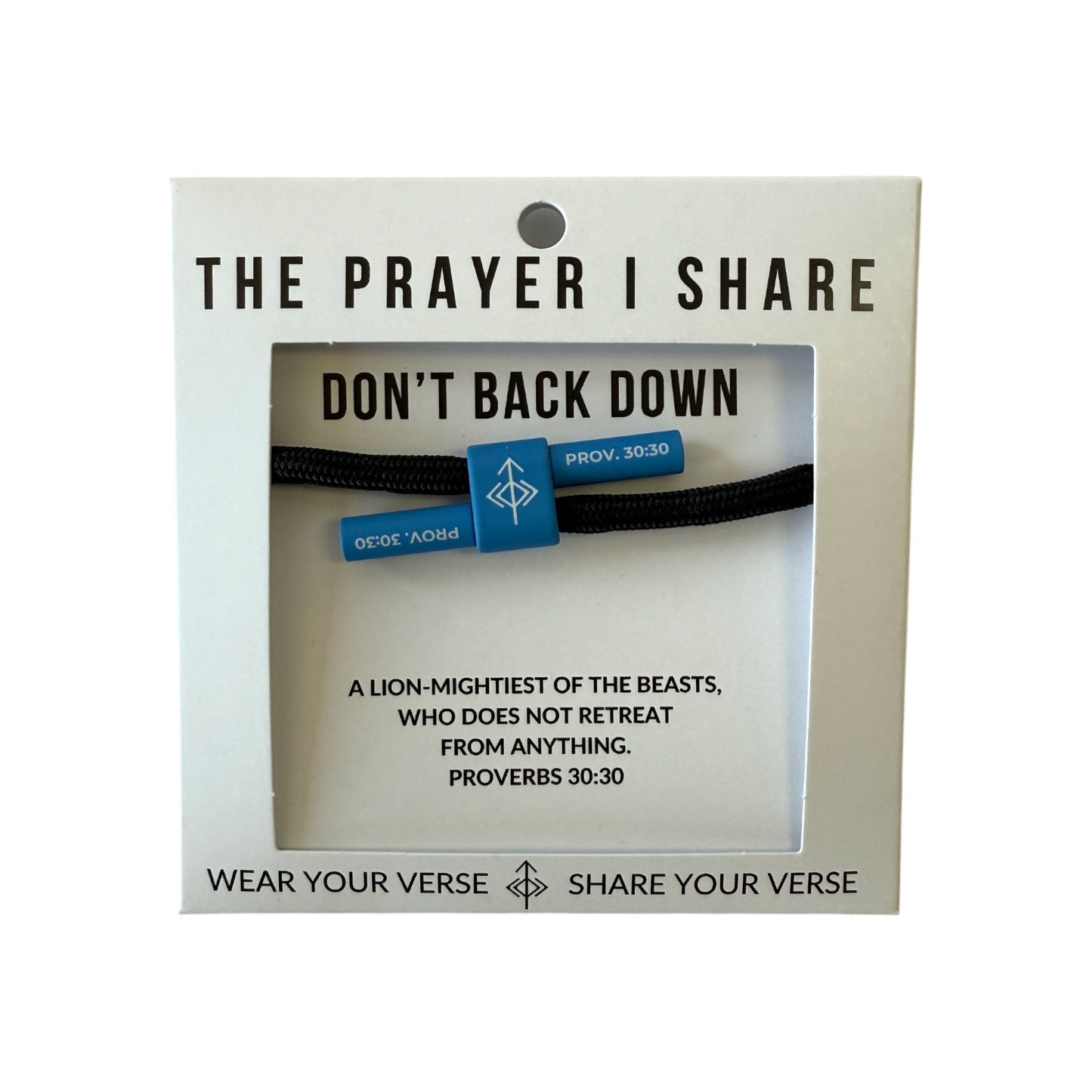 DON'T BACK DOWN Christian Cord Bracelet