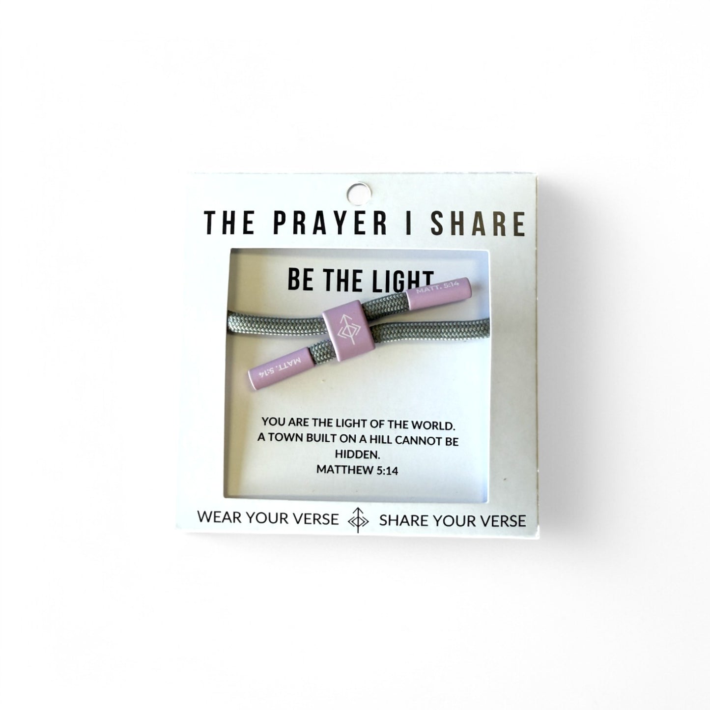 BE THE LIGHT Christian Cord Bracelet