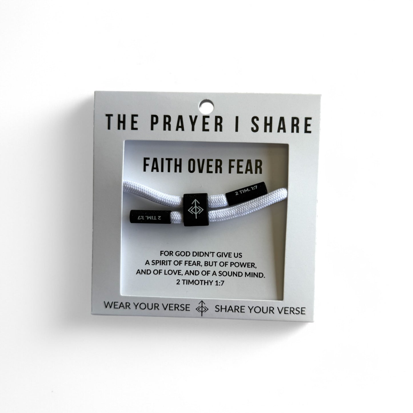 FAITH OVER FEAR Christian Cord Bracelet