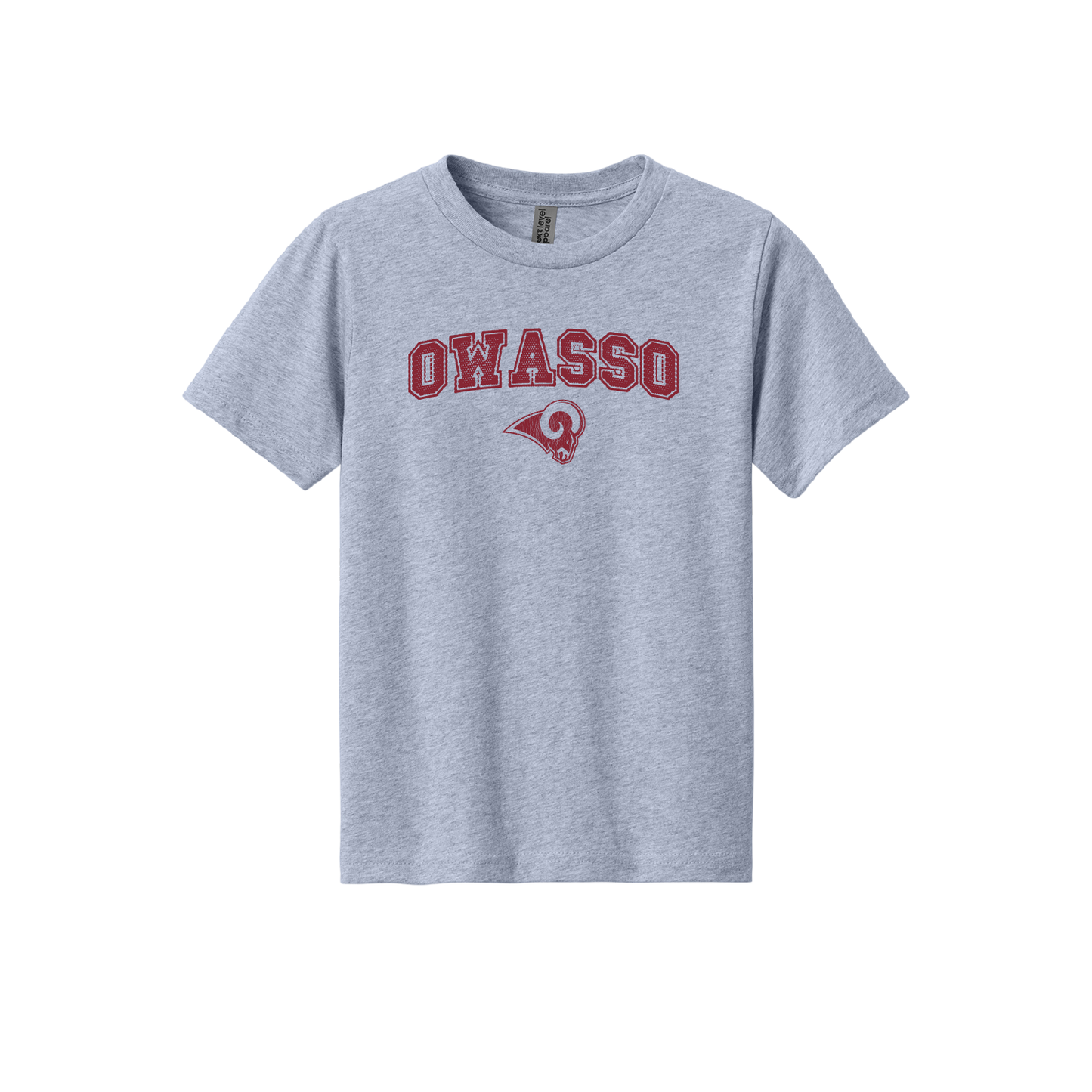 Owasso Rams – Screen Print Owasso Mesh Arched Ram – Youth Tee