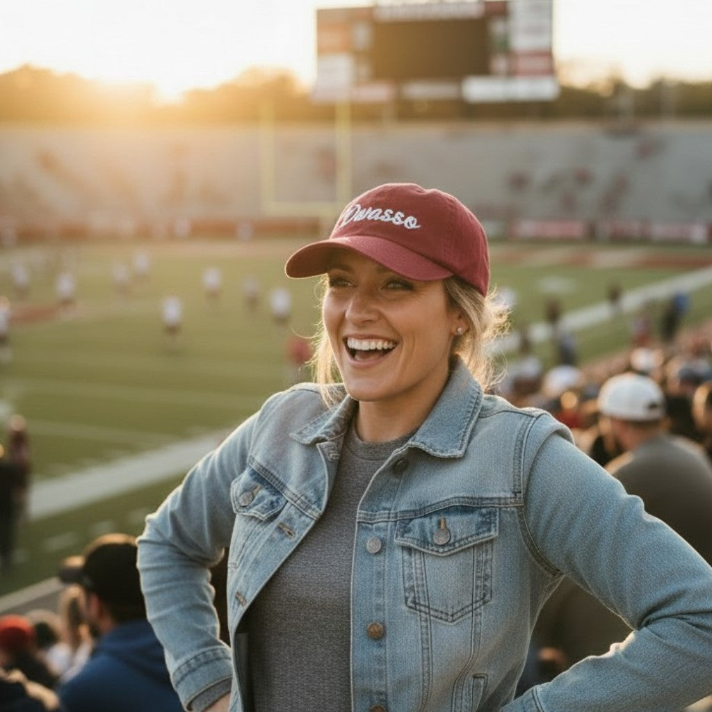Owasso Rams - Embroidered Owasso Script - Imperial Adjustable Hat