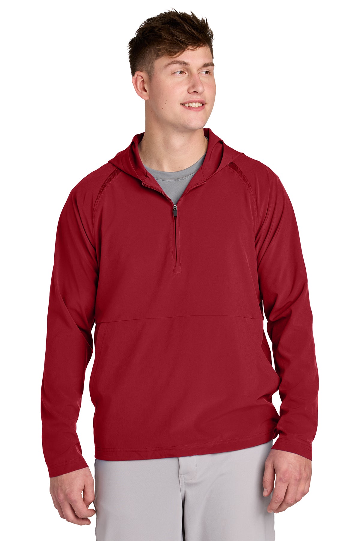 Owasso Rams - Embroidered Ram Logo Owasso - 1/2 Zip Repeat Hooded Long Sleeve Pullover