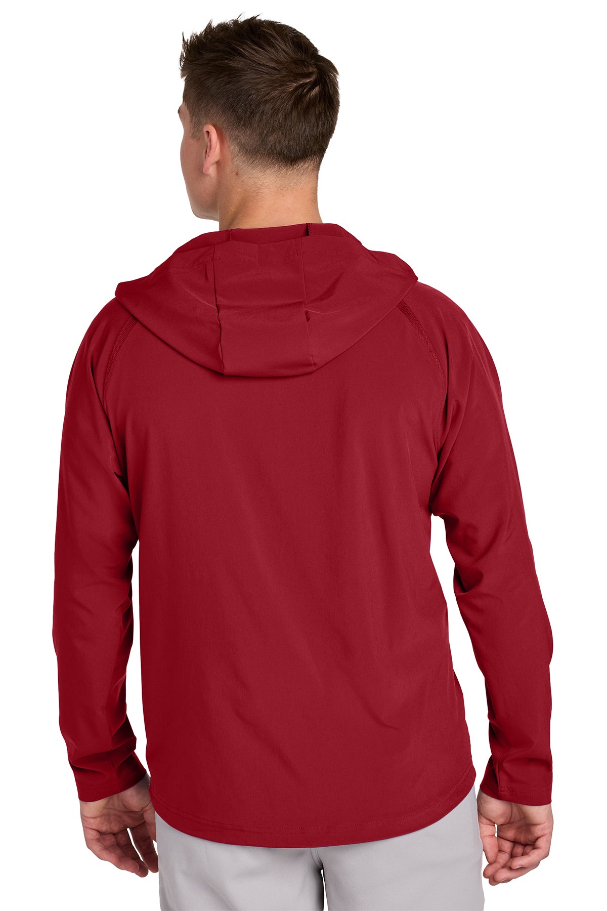 Owasso Rams - Embroidered Ram Logo Owasso - 1/2 Zip Repeat Hooded Long Sleeve Pullover