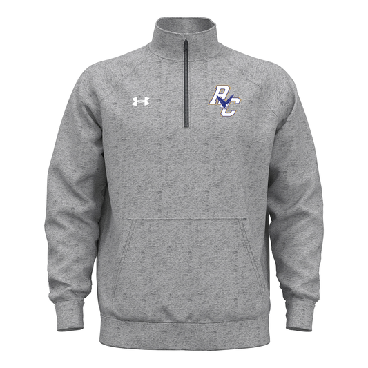 Rejoice Eagles - Embroidered Rejoice Christian Eagles Logo - Under Armour 1/4 Zip Rival Sweatshirt (Grey)