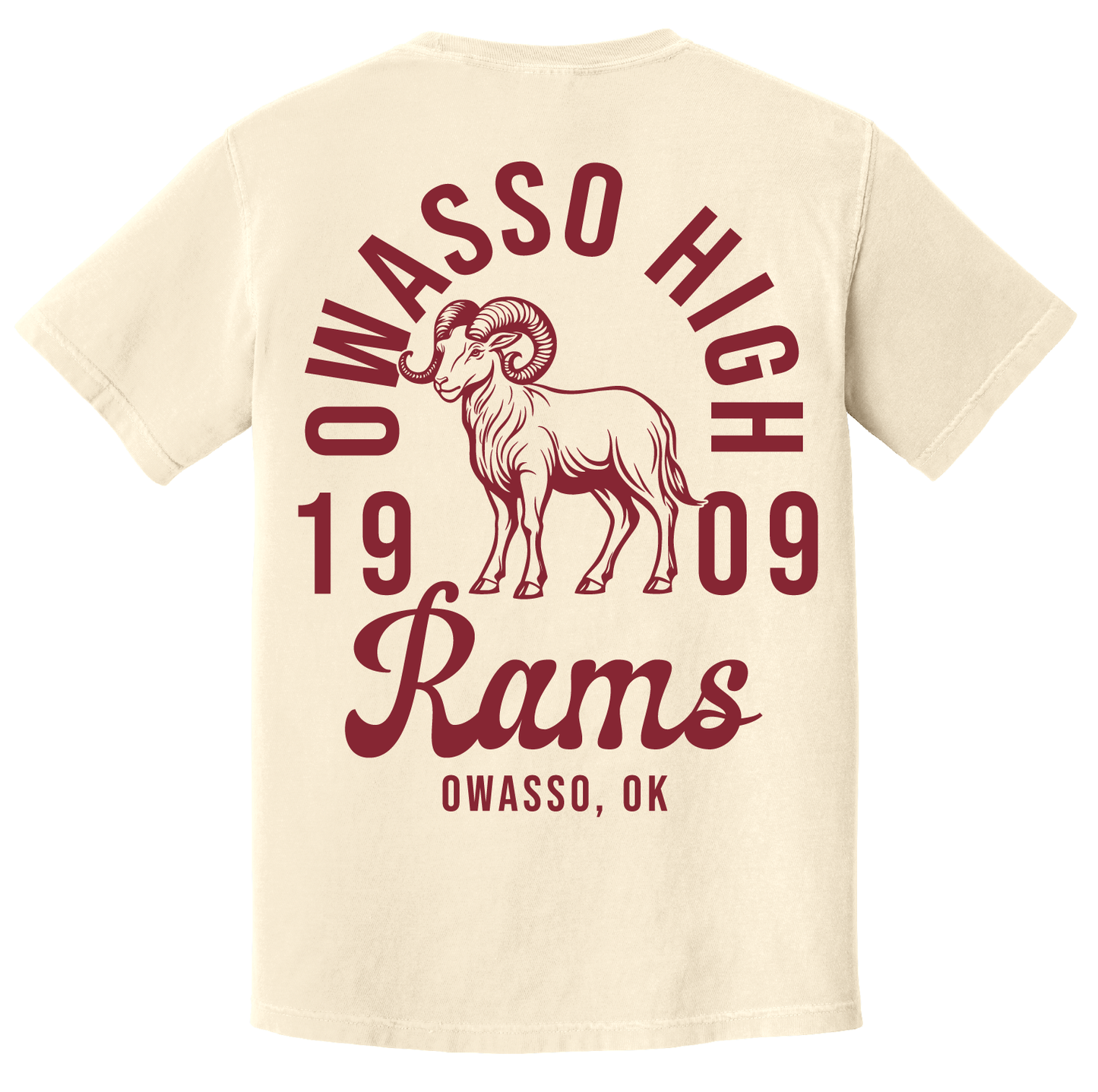 Owasso Rams - Screen Print Owasso Legacy - Comfort Colors Tee