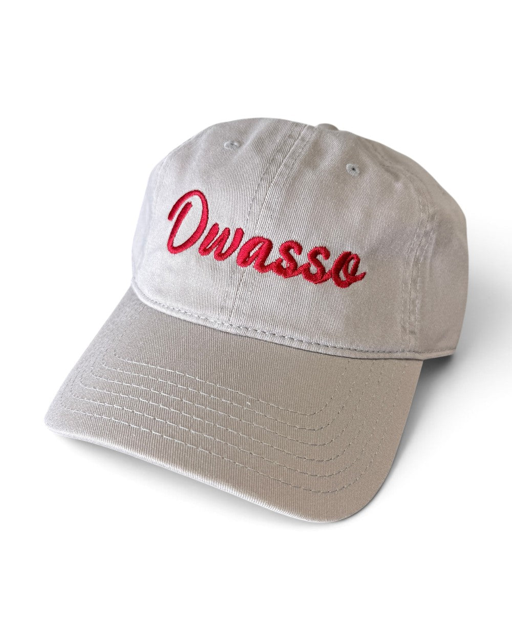 Owasso Rams - Embroidered Owasso Script - Otto Adjustable Dad Hat (Gray)
