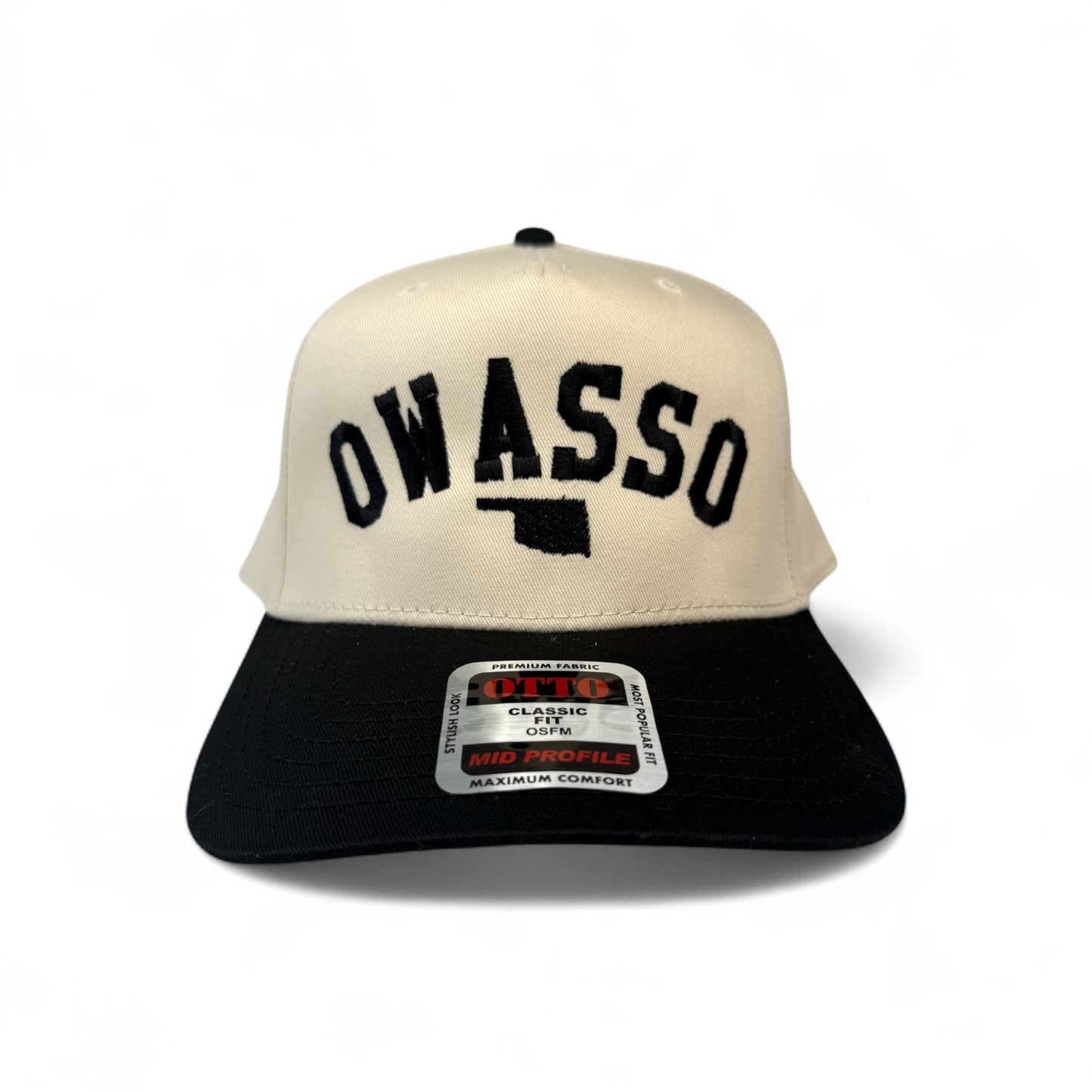 Owasso Oklahoma - Embroidered Arch and State Design - Otto 5-Panel Snapback Hat
