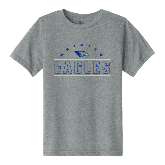 Rejoice Eagles - Screen Print Arched Block Youth Tee