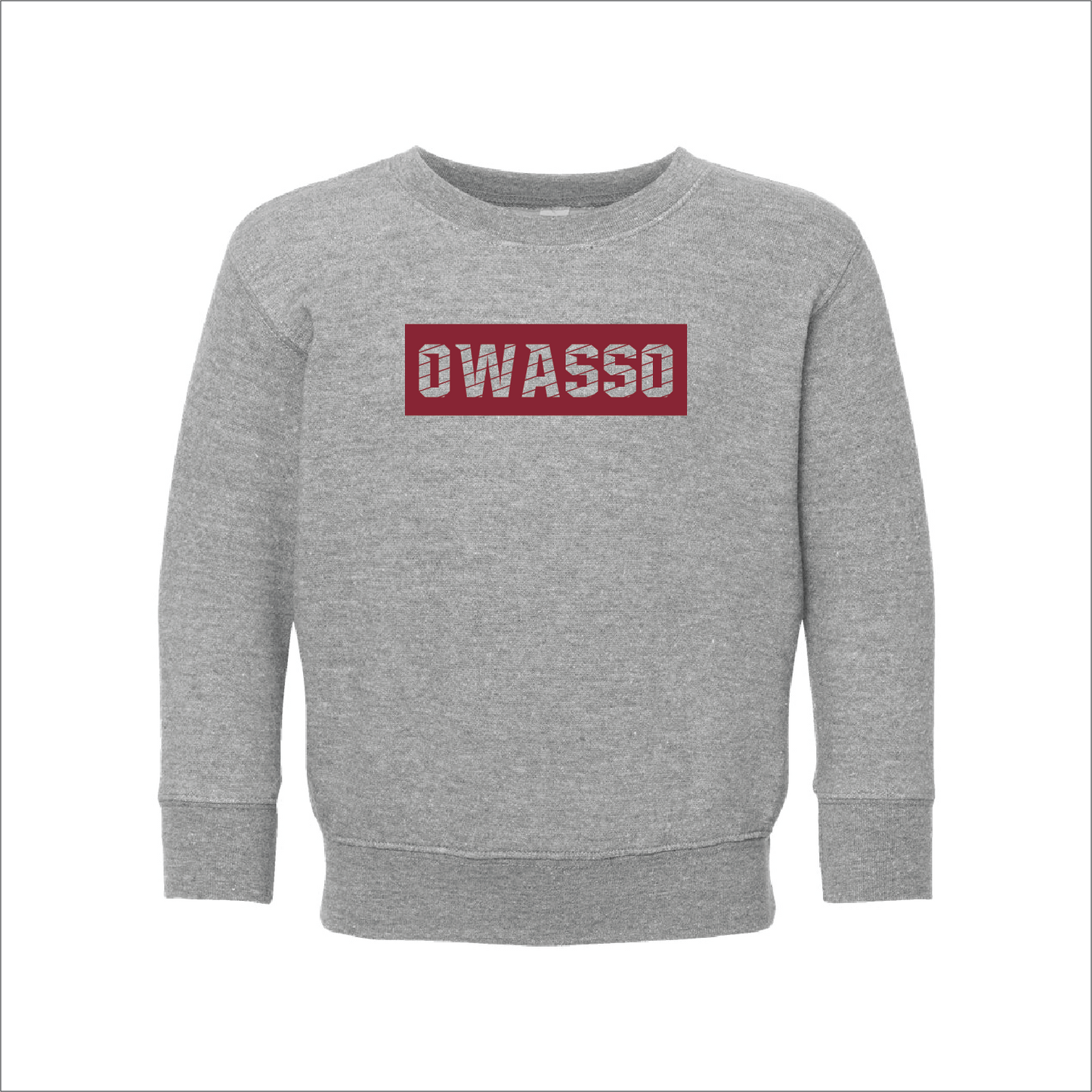 Owasso Rams - Digital Transfer Owasso Box Angle - Toddler Crewneck Sweatshirt