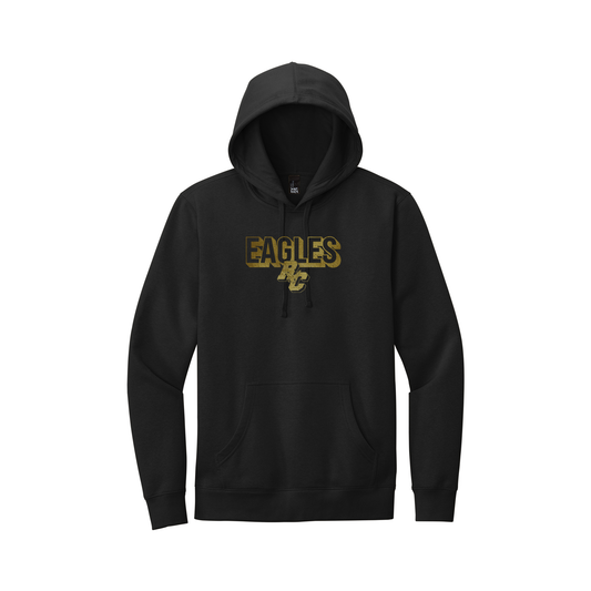 Rejoice Eagles - Screen Print Gold Shadow Eagles RC - Fleece Hoodie