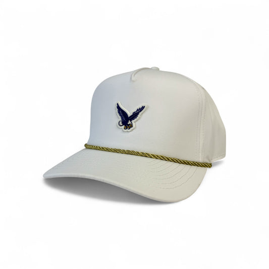 Rejoice Eagles - 3D Rubber Patch Fly Eagle - Imperial Rope Hat (White/Gold)