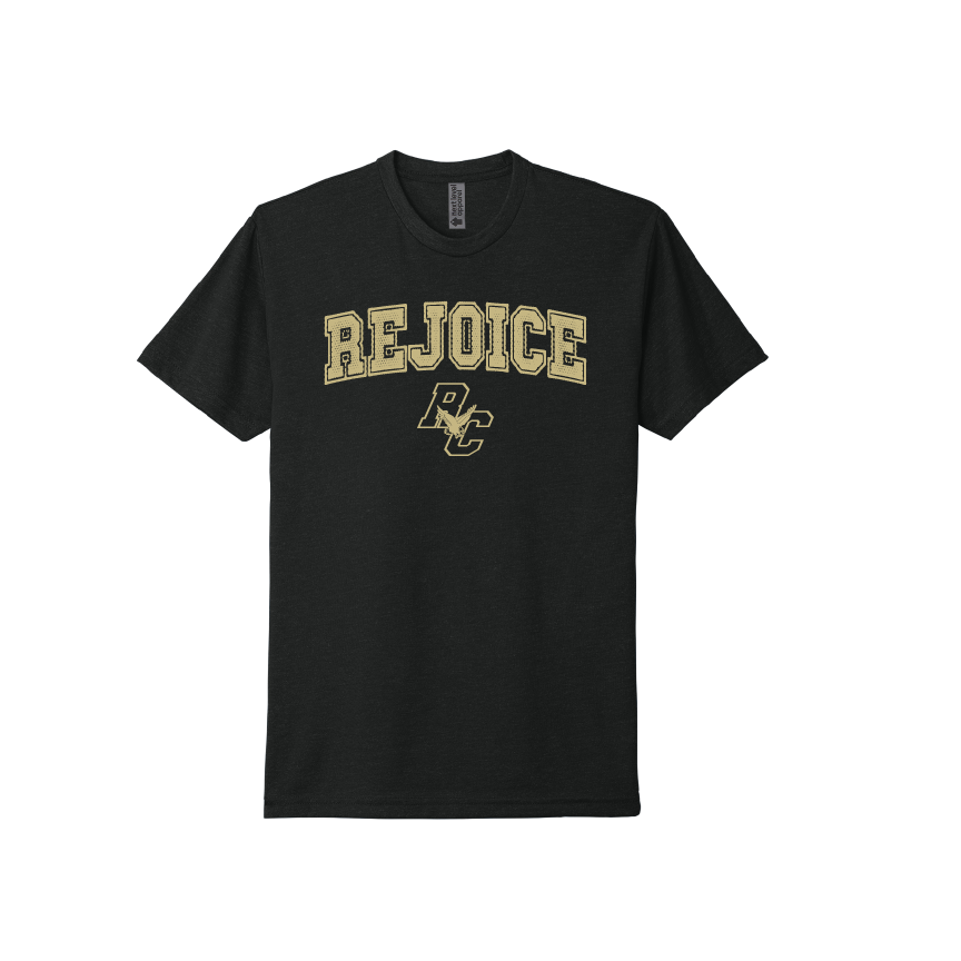Rejoice Eagles - Screen Printed Rejoice Mesh Arched RC - Tee (Black)