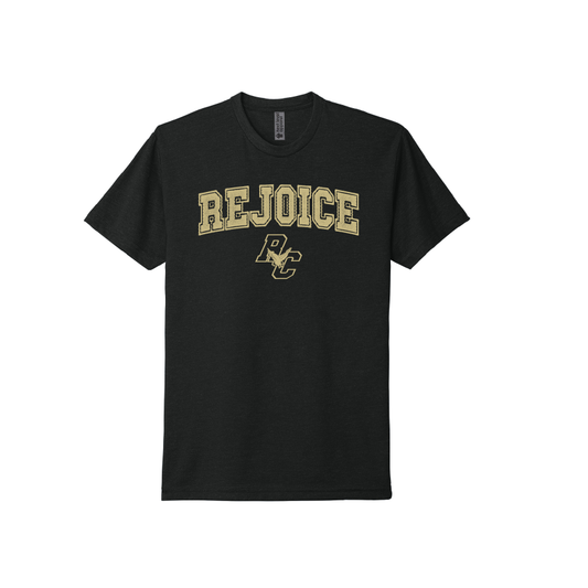 Rejoice Eagles - Screen Printed Rejoice Mesh Arched RC - Tee (Black)